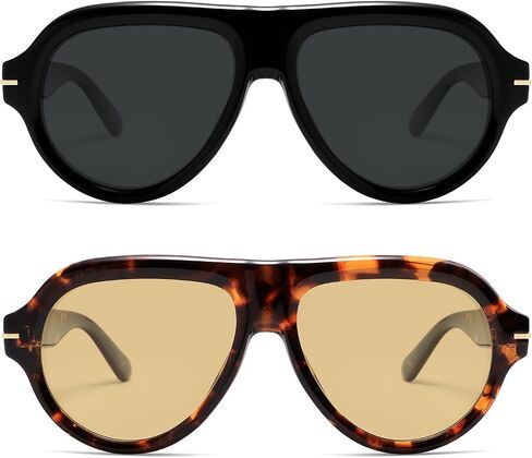 Polarized Aviator Sunglasses Trendy RetroWomens Mens 90s Classic Vintage Sun Glasses AR82379 in Saudi Arabia