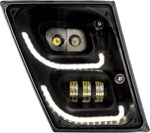 United Pacific 32597 Fog Light, Blackout High Power LED, with LED DRL & Position Light, Passenger Side, for 2003-2017 Volvo VN/VNL in Saudi Arabia