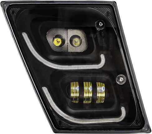 United Pacific 32597 Fog Light, Blackout High Power LED, with LED DRL & Position Light, Passenger Side, for 2003-2017 Volvo VN/VNL in Saudi Arabia