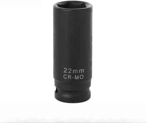 مقبس تأثير عميق 22 مم محرك 1/2 بوصة - فولاذ CR-MO معالج بالحرارة، 6 نقاط، متري - شديد التحمل لمجموعات مفاتيح الربط والمقابس in Kuwait