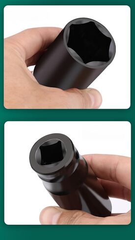 مقبس تأثير عميق 22 مم محرك 1/2 بوصة - فولاذ CR-MO معالج بالحرارة، 6 نقاط، متري - شديد التحمل لمجموعات مفاتيح الربط والمقابس in Kuwait