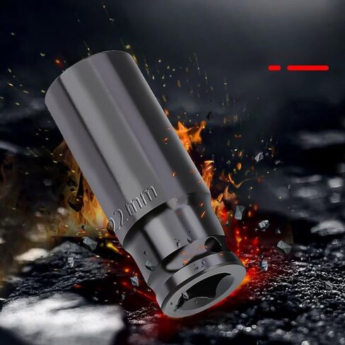 مقبس تأثير عميق 22 مم محرك 1/2 بوصة - فولاذ CR-MO معالج بالحرارة، 6 نقاط، متري - شديد التحمل لمجموعات مفاتيح الربط والمقابس in Kuwait