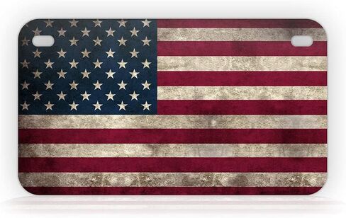 Americana USA Flag Mini-Sized License Plate Retro Vintage United States Flag Motorcycle Tag in Saudi Arabia