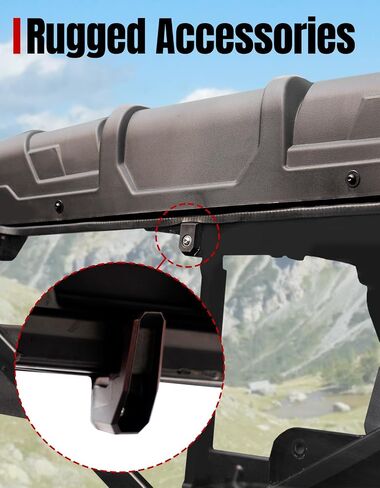 A & UTV PRO Rear Windshield, Full Size Rear Window for 2017-2025 Ranger XP 1000/ Crew, 2020-2025 Polaris Ranger 1000/ Crew, 2013-2019 Polaris Ranger XP 900/Crew (Compatible with Roof) in Saudi Arabia