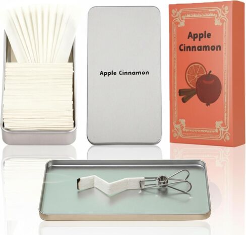 Eaasty 80 Pcs Paper Incense Kit Scented Bathroom Matches with Tin Case Holder Quick Usage Pleasant Incense Paper for Eliminating Bathroom Kitchen Pet Odors(Vanilla Bean) in Saudi Arabia