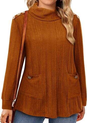 Amrto Plus Size Tops for Women Winter Long Sleeve Curvy Ladies 2025 Fashion(XL-5XL) in Kuwait