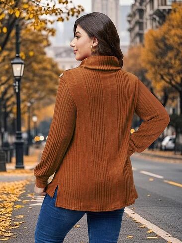 Amrto Plus Size Tops for Women Winter Long Sleeve Curvy Ladies 2025 Fashion(XL-5XL) in Kuwait