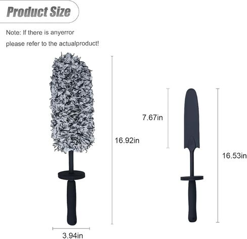 Car Wheel Cleaner Brush, Soft Microfiber Wheel Rim Cleaner, Non Scratch Car Detailing Brush, Highly Water Absorption & Removable Tire Brush, Vehicle Rim Wash Tool (Blue) in Saudi Arabia