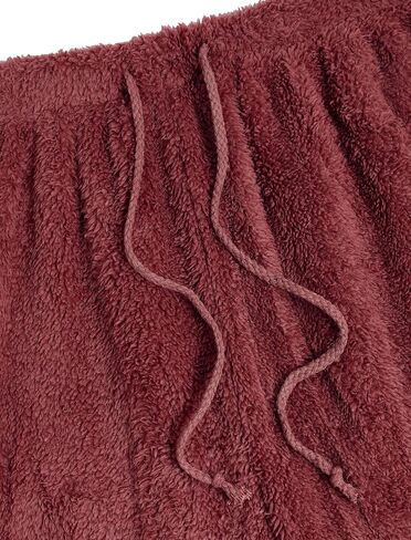 ZAFUL Women's Fuzzy Fleece Pajamas Lounge Sets 2 Piece Pocket Hoodies and Wide Leg Pants Sleepwear Outfits in Saudi Arabia