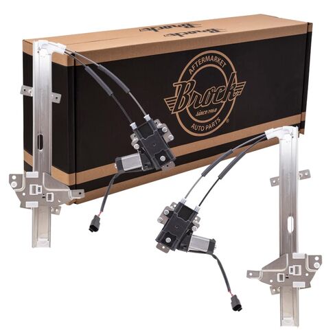 Brock Replacement Set Front Power Window Lift Regulators & Motor Compatible with 1997-2003 Grand Prix Sedan 10315138 10315137 in Kuwait