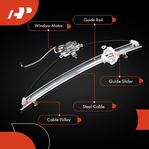 A-Premium Power Window Regulator with Motor Compatible with Mercury Villager 1999-2002 V6 3.3L Mini Passenger Van Front Left Driver Side in Saudi Arabia