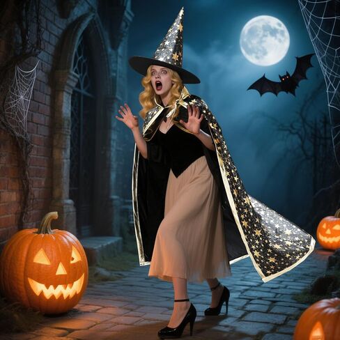 مجموعة أزياء iGeeKid Halloween Wizard، أزياء الهالوين التنكرية للبالغين والرجال والنساء والحفلات ولعب الأدوار واللباس in Kuwait