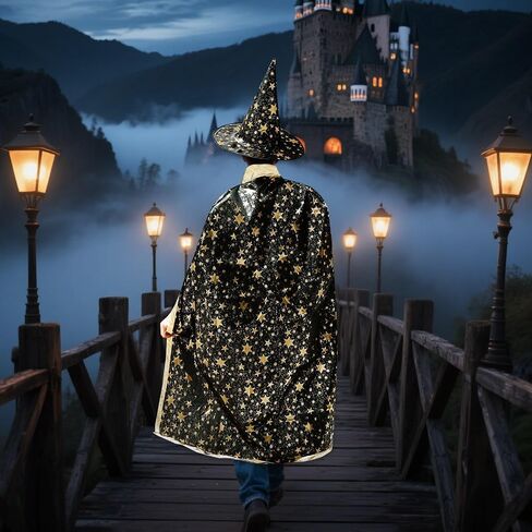 مجموعة أزياء iGeeKid Halloween Wizard، أزياء الهالوين التنكرية للبالغين والرجال والنساء والحفلات ولعب الأدوار واللباس in Kuwait