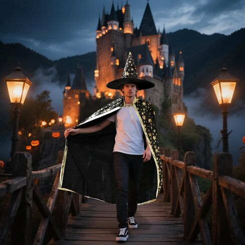مجموعة أزياء iGeeKid Halloween Wizard، أزياء الهالوين التنكرية للبالغين والرجال والنساء والحفلات ولعب الأدوار واللباس in Kuwait
