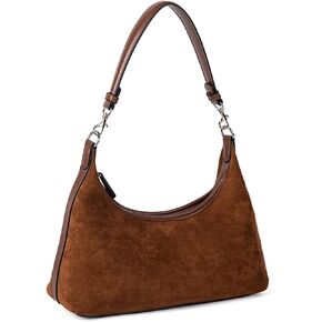 Suede Bag Brown Suede Purse Slouchy Bag Suede Tote Bag for Women Brown Suede Shoulder Bag Handbag in Saudi Arabia