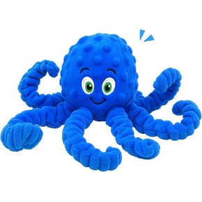 Dog Toys Squeaky, Interactive Plush Stuffed Octopus Tug of War Toy, Puppy Teething Pet Toy for Small Medium Large Dogs to Keep Them Busy in Kuwait