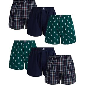 U.S. Polo Assn. Men's Underwear - Woven Boxers with Functional Fly (6 Pack) in Kuwait