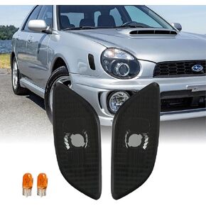 مصابيح العلامات الجانبية USR 02-03 Impreza - مصابيح علامات جانبية للمصد الأمامي الدخاني (يسار + يمين) متوافقة مع جميع موديلات Subaru Impreza 2002-2003 بما في ذلك WRX وSTi (عدسة مدخنة مصنوعة بواسطة DEPO) in Kuwait