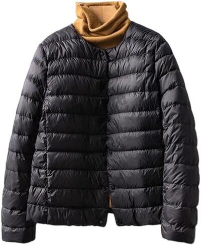 Women Liner Duck Down Jacket O-Neck Variable V-Neck Winter Keep Warm Ultralight Quilted Puffer Coat in Saudi Arabia