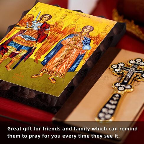 Greek Christian Orthodox Icon Jesus Christ Image Hanging Painting 6.3 x 4.7 in Handmade Solid Wood Decorative Painting for Home and Church Decoration in Saudi Arabia