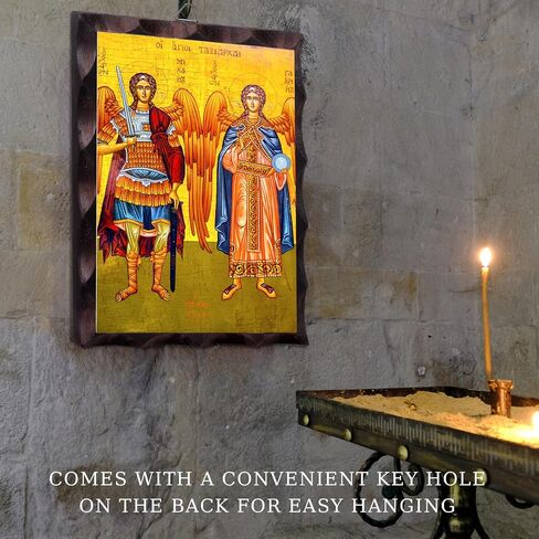 Greek Christian Orthodox Icon Jesus Christ Image Hanging Painting 6.3 x 4.7 in Handmade Solid Wood Decorative Painting for Home and Church Decoration in Saudi Arabia