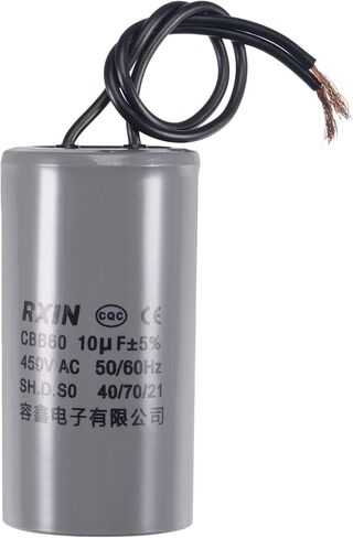 uxcell CBB60 Run Capacitor 6uF 450V AC 2 Wires 50/60Hz Cylinder 54x34mm for Air Compressor Water Pump Motor in Saudi Arabia
