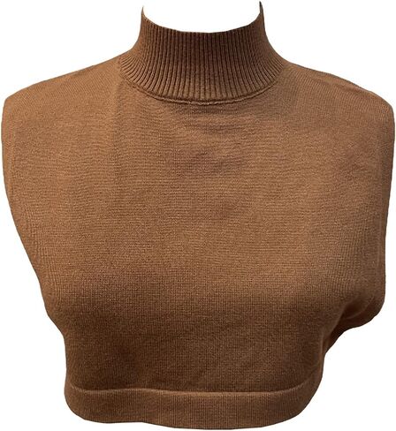 LoudSung Winter Detachable Half Shirt Turtleneck Bust Knitted Sweater Fake Collar Multiple Colors Elegant for Women Girls in Saudi Arabia