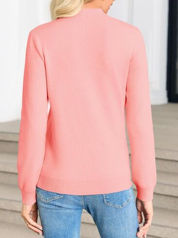 Saodimallsu Womens Mock Neck Sweater Tops Long Sleeve Fitted Sweaters Casual Basic Soft Knit Pullover Shirts in Saudi Arabia