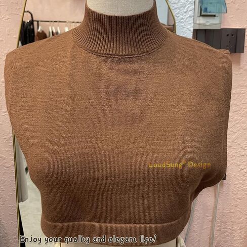 LoudSung Winter Detachable Half Shirt Turtleneck Bust Knitted Sweater Fake Collar Multiple Colors Elegant for Women Girls in Saudi Arabia