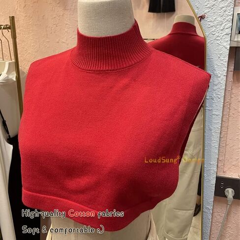 LoudSung Winter Detachable Half Shirt Turtleneck Bust Knitted Sweater Fake Collar Multiple Colors Elegant for Women Girls in Saudi Arabia