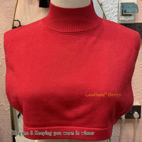 LoudSung Winter Detachable Half Shirt Turtleneck Bust Knitted Sweater Fake Collar Multiple Colors Elegant for Women Girls in Saudi Arabia