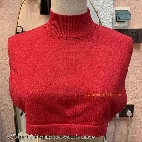 LoudSung Winter Detachable Half Shirt Turtleneck Bust Knitted Sweater Fake Collar Multiple Colors Elegant for Women Girls in Saudi Arabia