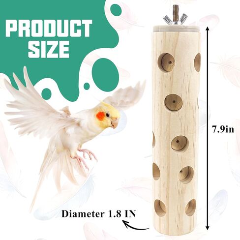 Bird Toys，Bird Wooden Block Chewing Toy，Parrot Foraging Toy，Natural Bird Toys，Parakeet Toys for Cage Small Bird，Bird Cage Teething Toys for Hamster Cockatiels Conures Budgie in Saudi Arabia