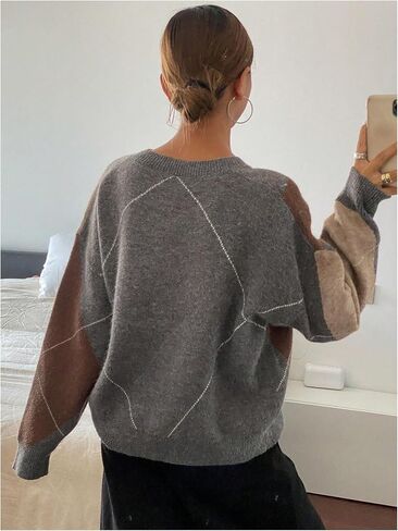 سترات منقوشة للنساء من SOLY HUX برقبة على شكل حرف V وأكمام طويلة وأكمام طويلة in Saudi Arabia