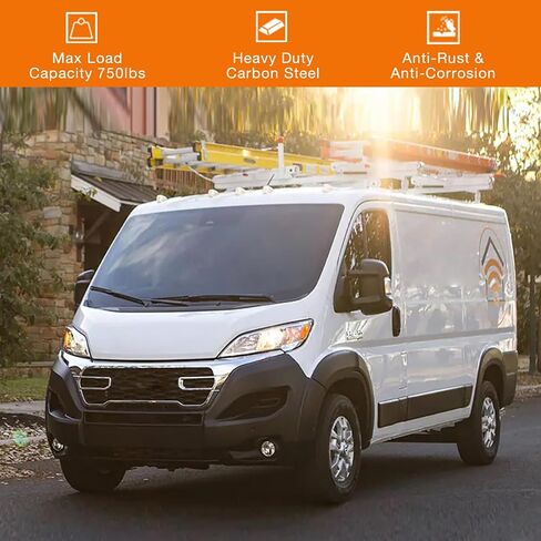 رف سلم سقف سقف مليبون شحن الشحن مع أسطوانة البضائع الخلفية تناسب 2013-2024 RAM Promaster 3. in Kuwait