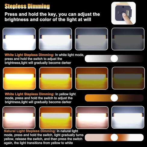 Camping Lantern Rechargeable Stick Portable Tent Car Repair Light Bar Dimming USB Magnetic Base Hook Hanging 5 Modes Outdoor COB IP65 Waterproof Car Repair Emergency (2 Pack) in Kuwait