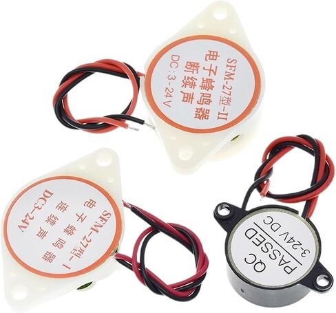 95DB Alarm High-Decibel DC 3-24V 12V Electronic Buzzer Beep Alarm Intermittent Continuous Beep Car Van SFM-27(SFM-27I) in Saudi Arabia