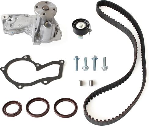 AUCERAMIC Engine Timing Belt Kit with Water Pump Fit for 2013-2015 Ford Escape, 2013-2014 Fusion, 2014-2015 Transit Connect, 2014-2019 Fiesta - 1.6L L4 DOHC Replace# BE8Z-6K254-A, BE8Z-6268-C in Saudi Arabia