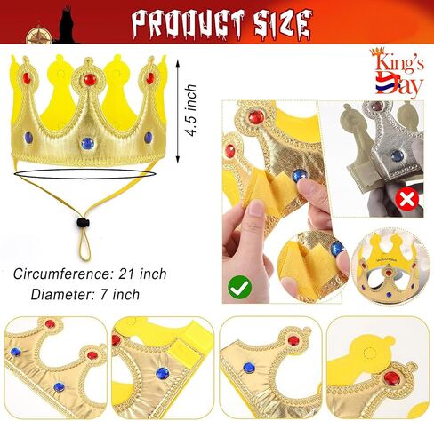 ​Pet Cloak ​King Dog Cape Robe Cute Halloween Christmas Cat Costume Queen Clothes Lux Fur Royal Cape Prince Princess Outfit Birthday Dress Small Large Dog Halloween Costume (Crimson, Small) in Kuwait