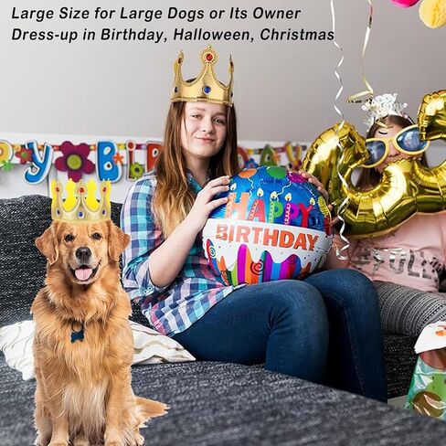 ​Pet Cloak ​King Dog Cape Robe Cute Halloween Christmas Cat Costume Queen Clothes Lux Fur Royal Cape Prince Princess Outfit Birthday Dress Small Large Dog Halloween Costume (Crimson, Small) in Kuwait