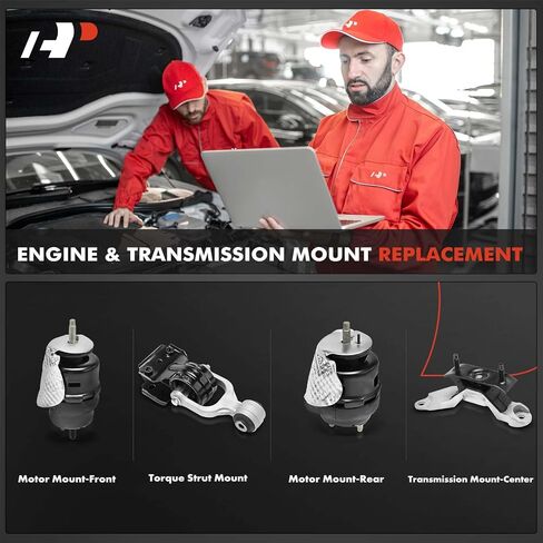 مجموعة حامل محرك وناقل الحركة A-Premium 4 قطع [ناقل حركة أوتوماتيكي] متوافق مع شيفروليه إمبالا 2012-2013، إمبالا المحدودة 2014-2016، V6 3.6L، استبدال # 22857330 22946377 in Saudi Arabia