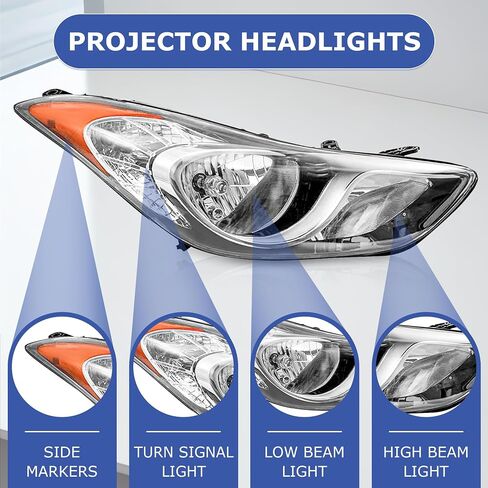 Right Side Halogen Headlight Headlamp For 2011 2012 2013 Hyundai Elantra 92102-3Y000 HY2503161 in Saudi Arabia