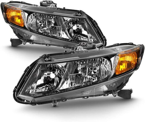 ACANII-For 2012-2015 Honda Civic ذات 4 أبواب سيدان المصابيح الأمامية استبدال زوج مجموعة السائق والركاب in Saudi Arabia