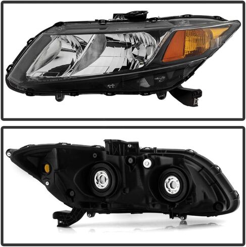 ACANII-For 2012-2015 Honda Civic ذات 4 أبواب سيدان المصابيح الأمامية استبدال زوج مجموعة السائق والركاب in Saudi Arabia