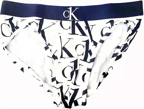Calvin Klein Men's CK ONE Microfiber Hip Brief (US, Alpha, Large, Regular, Regular, Blue Logo) in Saudi Arabia