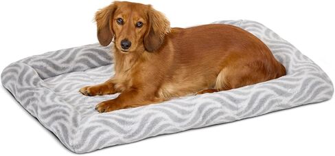 MidWest Homes For Pets QuiteTime Deluxe Wave Bolster Bed for Small Dogs; Easily Machine Wash and Dry; Gray; 24"; 40224-WVGY in Kuwait