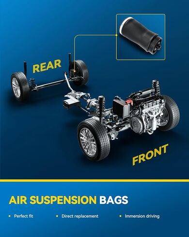 طقم تعليق أكياس الهواء الخلفية من PHILTOP لـ 2000-2006 X5 (RearSpringTypeAir)، 949996/949951 طقم تعليق زنبركي هوائي مكون من 2 in Saudi Arabia
