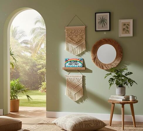 Aloha Vibes Sign Wall Decor – Surfboard Art for Home, Office, House | Perfect Beach Wall Art and Surf Decor for Wall (12"x6" / 30x15 cm) in Saudi Arabia