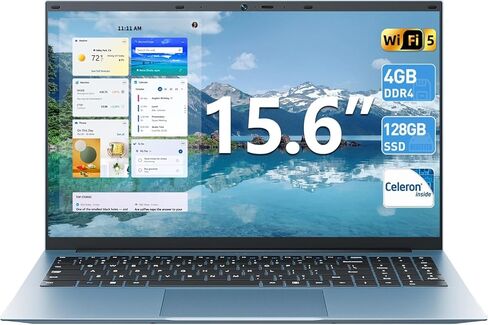 كمبيوتر محمول 15.6 بوصة، 8 جيجابايت DDR4 256 جيجابايت SSD، أجهزة كمبيوتر محمولة مع معالج Celeron J4105 (يصل إلى 2.5 جيجا هرتز)، 5000 مللي أمبير، 2.4/5.0 جيجا واي فاي، كاميرا ويب، Mini HDMI، USB 3.0، بلوتوث 5.0 in Kuwait