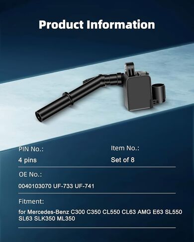 ECCPP UF564 8 ignition coils with 8 iridium Spark Plugs for Cadillac for Buick Deville SRX STS XLR Lucerne 4.6L 12594176 UF-564 C1556 in Saudi Arabia